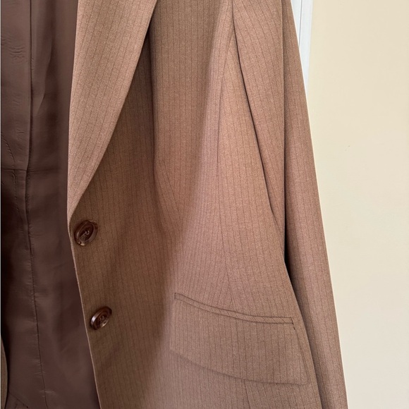 Alfred Dunner Brown Textured Blazer with Floral Print - Picture 3 of 5